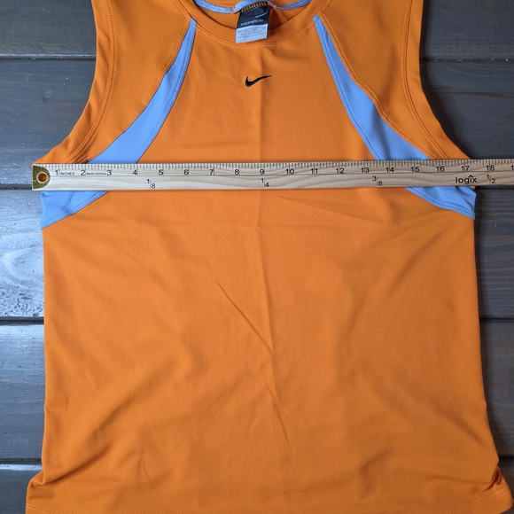Nike Sphere Dry Athletic Tank Top Orange Blue Women’s Medium Workout Running Gym - Picture 7 of 10